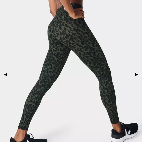 Sweaty Betty | Pants u0026 Jumpsuits | Sweaty Betty Zero Gravity 78 Length Olive  Leopard Print | Poshmark